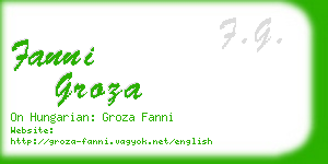 fanni groza business card